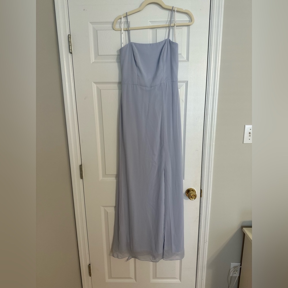 Light Blue/Purple Thread dress with open back